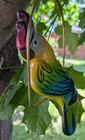 Ceramic 6  Bird W  Perch Tiki Room Parrot Macaw Toucan Cockatoo Tropical Hanging