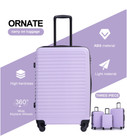 Travelhouse 3 Piece Luggage Set Hardshell Expandable Lightweight Suitcase Purple