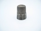 Simons Brothers Antique Sterling Silver Etched Pattern Sewing Thimble Size 9
