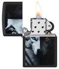 Zippo 46694  Two Wolves Design   Black Matte Finish Lighter  New