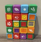 Fisher Price 20 Laugh   Learn First Words Sensory Play Blocks Lot Baby Feel Toy