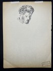 Sitting Female Figure-1960s Pen And Ink Drawing-raphael Soyer-nyc Artist