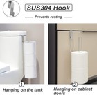 Bathroom Toilet Paper Roll Holder Over The Tank Mount For 3 Tissue Rolls