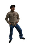 Handmade Men s Long Sleeve Traditional Brown Mexican Guayabera - Size Small - Xl