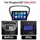 For Peugeot 607 2004-2010 Stereo Autoradios Wireless Carplay Multimedia Players