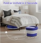 Foldable Electric Foot Bath Spa  Blue White  15 7x13 2x10 4in  Temp Control