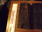 Letterpress Wood Type 5    Printing Blocks Alpha - 16 Piece