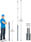 3-12ft Telescoping Pole  Multi-purpose Extension Pole With Easy Flip Lock  Unive