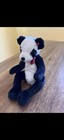 Ty Beanie Babies Attic Treasures Easton Panda Plush Black white Red Ribbon 1993