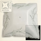 Vintage 12  Square Wheat Glass Ceiling Light Fixture Shade Replacement New 60084