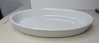 Vtg Apilco France Whiteware White Porcelain Oval Baker Vegetable Bowl Size 7