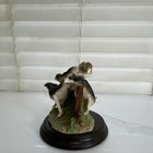 Jack Russell Terrier Dog Figurine Sculpture On Base - Multiple Dogs