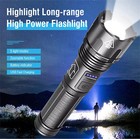 Rechargeable 990000lm Led Flashlight Tactical Police Super Bright Torch Zoomable