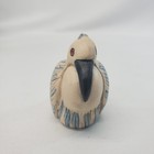 Vintage Canada Eskimo Hand Carved Stone Bird Figurine Signed Folk Art Pottery