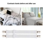 Adjustable Bed Fitted Sheet Straps Suspenders Belt Gripper Fastener Clips