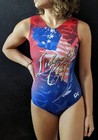 Gk Elite Gymnastics Leotard  liberty  Patriotic Red Blue V-neck Size As