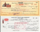 2 Different Vintage Coca Cola Bank Checks Cc1  2 Diff  States