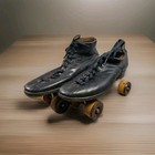 Vintage Chicago Roller Skates Ware Bros Size 9 1914 Patent Wood Wheels   Case 