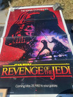 Revenge Of The Jedi       Original Movie Poster W C o a Star Wars 1983 Lh