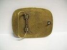 Brass Marlboro Belt Buckle 3 1 4  X 2 1 2  