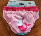 Swimways Baby Girls Reusable Swim Diaper 12 Months 18-22 Lbs Pink Teal  10722
