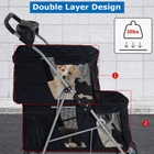Dog Stroller Cat Pet Carriers Bag Jogger For Small Medium Dogs Cats Travel Campi