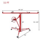 11  Drywall Lift Panel Hoist Plasterboard Sheetrock Jack Lifter Rolling Tool Red