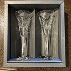 Vintage Waterford Crystal Millennium Collection Toasting Flutes Set Of 2 New Nib