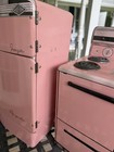 Wolverine Pink Play Stove And Refrigerator Set 1950   s