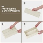 Set Of 4 Drawer Organizer Bins Beige For Clothes Socks Baby Nursery Storage