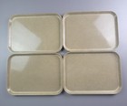 Vintage Cambro 15-3 Camtray Set Of 20 Dark Beige Cafeteria Lunch Trays 16x12 Nsf