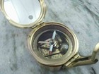 Nautical Solid Brass Brunton Compass Vintage Marine Collectible D  cor Working