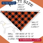 Realeaf Fall Dog Bandanas 2 Pack  Orange Plaid Pet Scarf For Boy And Girl  Premi