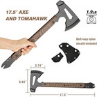17 5in Full Tang Camping Axe Tomahawk With Nylon Sheath  Tactical And Surviva   