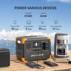 Pecron Portable Power Station E500lfp 576wh 600w Lifepo4 Battery Solar Generator