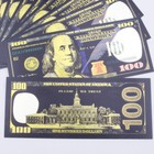 Lot 10 Pcs Black Gold Banknote New 100 Us Dollar Paper Money Crafts Game Prop