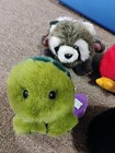 Vntg 1994 Puffkins Plush Lot Of 13 Pets  Bat Cardinal Leopard Cow Turtle   More
