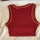 Romwe Wizarding World Harry Potter Hogwarts Graphic Cropped Tank Top Red gold M