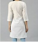 Lucknowi Chikankari Cotton Kurti Kurta For Women  White Net Embroidery Dress Top