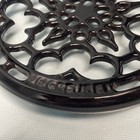 Le Creuset France Round Footed Cast Iron Black Enameled 8  Trivet Pot Holder