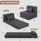 Convertible Fold Out Sofa Bed Sleeper Chair With Pillow Washable Cover Single
