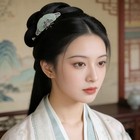 Wide Hair Comb For Women Engraved Pattern Chinese Style Short Hairpin Accessory