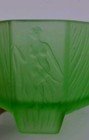 Htf  1920s Art Deco Ramses Roxana Uranium Glass Vanity Jar Nudes  uv Reactive 