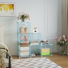 Wire Cube Storage  6 - Cube Organizer Metal C Grids  Modular Shelves Units