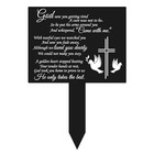 Memorial Remembrance Plaque Stake Metal Grave Marker For Cemetery Dove Style