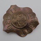 Antique Pennsylvania Deputy Sheriff Badge Repaired Copper Shield Obsolete 