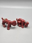 Camark Burgundy Grapette Dog Figurines Setter   Pointer Vtg 1950s