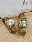 Gold Vintage Style Women   s Elegant French Inspired Square Wrist Watch