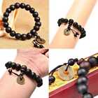 1x Men s Wooden 12mm Buddha Buddhist Prayer Beads Tibet Mala Bracelet New