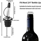 Liquor Pour Spouts 12pcs     Stainless Steel Bottle Dispensers With Dust Caps For
